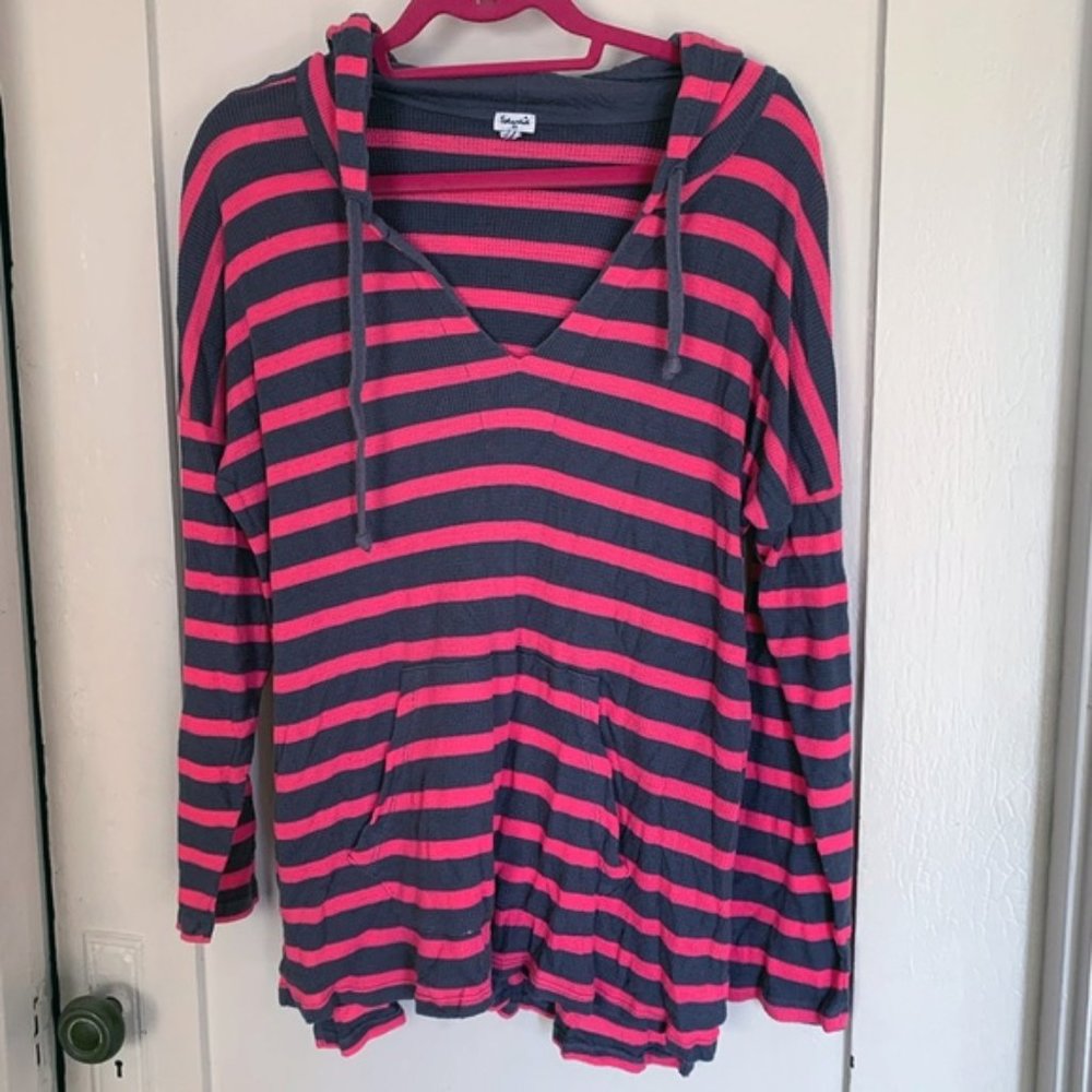 Neon Pink Hoodie Pullover 1X